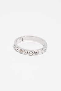 Silver heart crystal bracelet