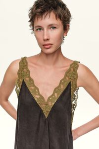 Faded black camisole dress with knot