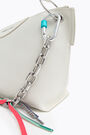 M white leather trapezium crossbody bag M white leather trapezium crossbody bag