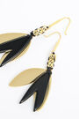 Long black resin earrings Long black resin earrings