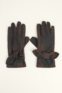 Coated tartan bow glove