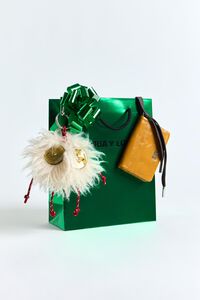 Ivory fur Charo key ring