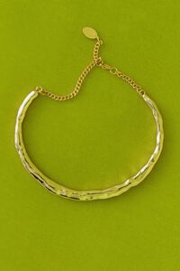 Textured matte gold choker
