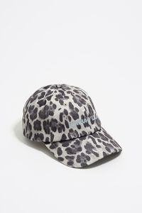 Gray leopard cap
