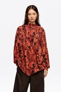 Brown Lynx fur high neck sweater