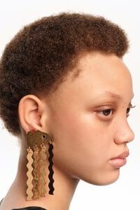 Matte gold silhouette earrings