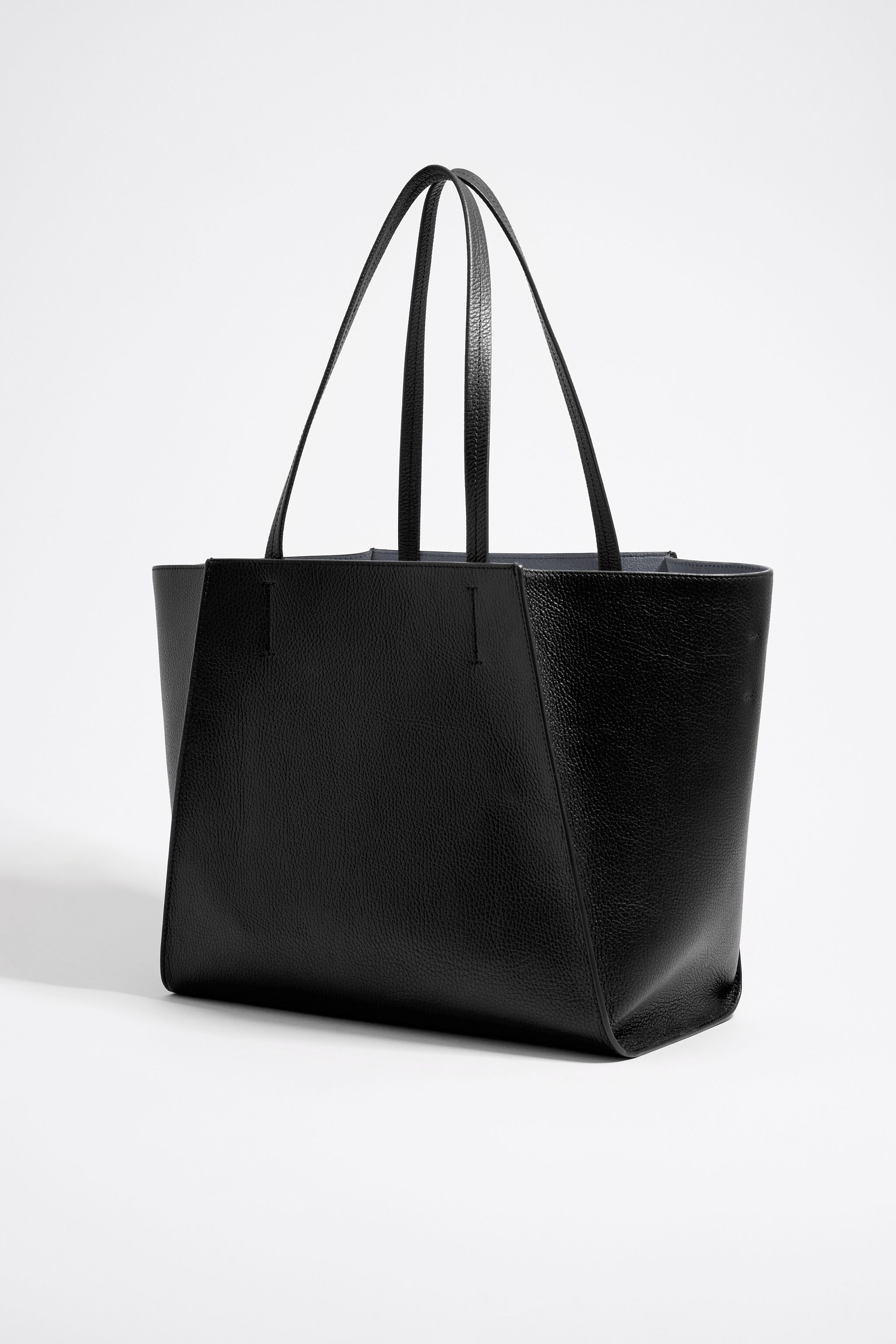 Black leather hot sale shopper