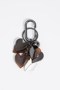 Chocolate resin hearts key ring