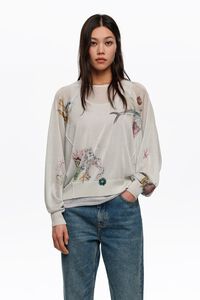 Off-white Seabed lurex batwing sleeve sweater