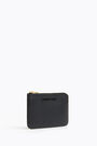 S black leather coin purse S black leather coin purse