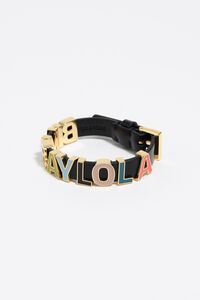 Multicolored logo strap bracelet