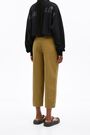 Khaki linen carrot trousers Khaki linen carrot trousers