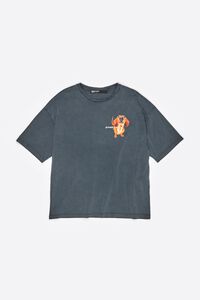 Gray-blue dachshund logo T-shirt