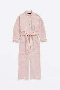 Pink denim cargo jumpsuit Pink denim cargo jumpsuit