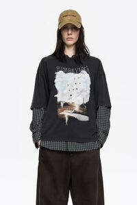 Black wolves logo T-shirt