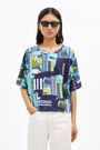 Navy Cities devoré t-shirt Navy Cities devoré t-shirt