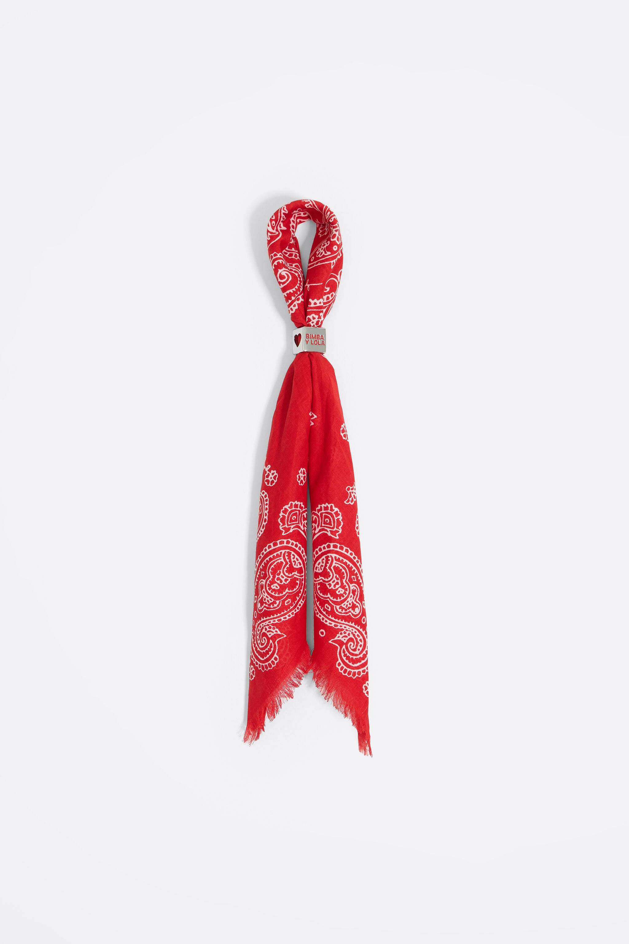Red scarf bag charm