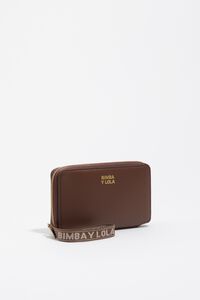 Medium mocha leather horizontal wallet