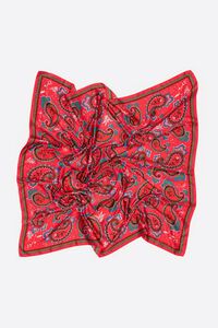 Red paisley scarf