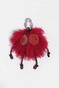 Red fur Marisa key ring