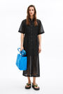 Black organza shirtdress Black organza shirtdress