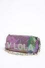 Iridescent mesh cylindrical bag Iridescent mesh cylindrical bag