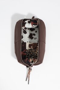 Medium mocha nylon make-up case
