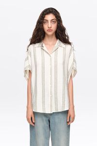 Green striped shirt