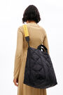 L black padded nylon shopper bag L black padded nylon shopper bag