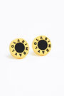 Black logo earrings Black logo earrings