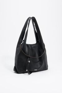 Large black leather Paper bag
