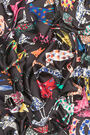 Dark grey art brut animal scarf Dark grey art brut animal scarf