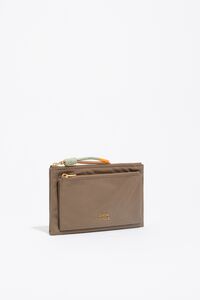 Khaki brown nylon Pocket purse