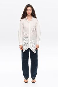 Ivory oversize lace T-shirt