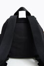 Black nylon flap backpack Black nylon flap backpack