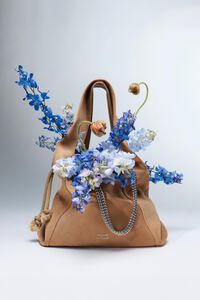 Tan large suede Paper bag