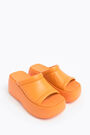 Orange leather platform sandal Orange leather platform sandal