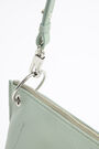 M green leather trapezium crossbody bag M green leather trapezium crossbody bag