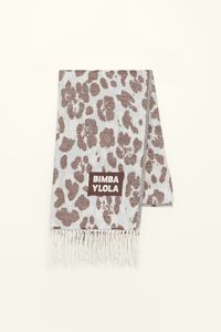 Light blue Leopard spot shawl