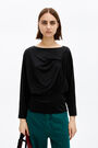 Black lurex draped blouse Black lurex draped blouse