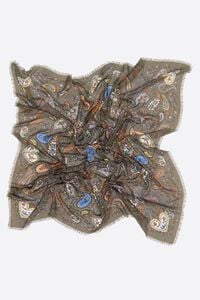 Khaki paisley shawl