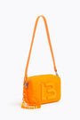 S padded nylon crossbody bag in neon orange S padded nylon crossbody bag in neon orange
