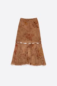 Underwater flared buttoned skirt