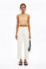 Ecru linen carrot trousers Ecru linen carrot trousers