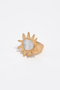 Sun ring with mother-of-pearl face