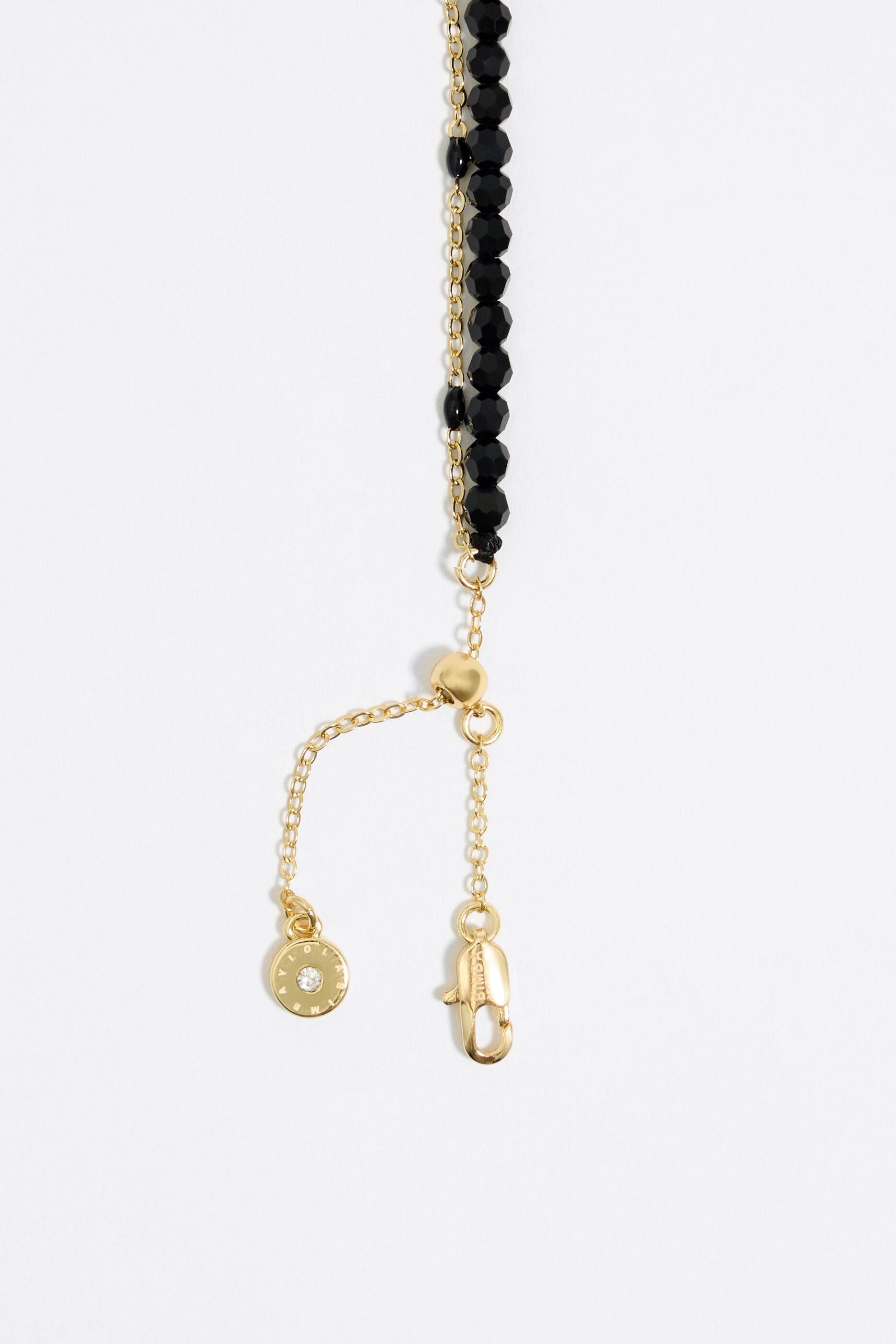 Double layer necklace gold top
