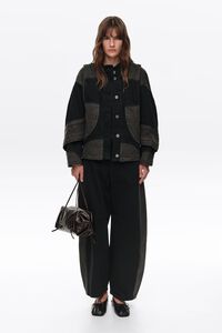 Two-tone denim oversize jacket