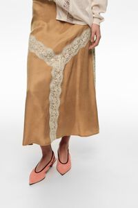 Toffee lace A-line skirt