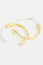 Uneven two-tone hoop earrings Uneven two-tone hoop earrings