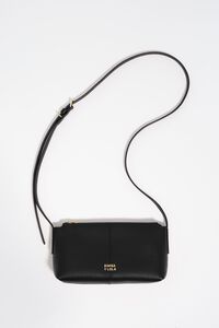 Mini black leather bag
